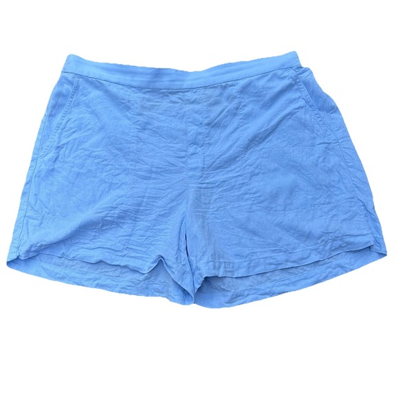 Banana Republic Pants - Banana Republic Linen‎ Blend Shorts Women's XL Relaxed Pull On Light Blue